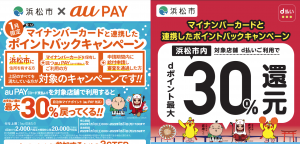 浜松市マイナンバーポイントバックキャンペーン（au PAY/d払い）