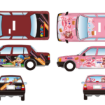 チョコバット・かにぱんラッピングタクシー